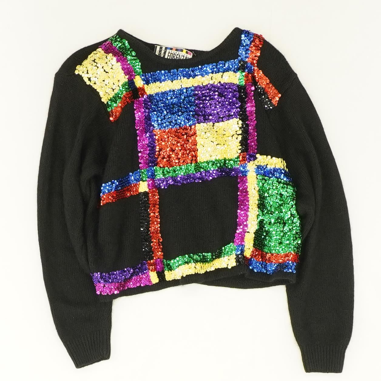 Vintage Black Silk-Wool Blend Sequin Crop Sweater – Unclaimed Baggage