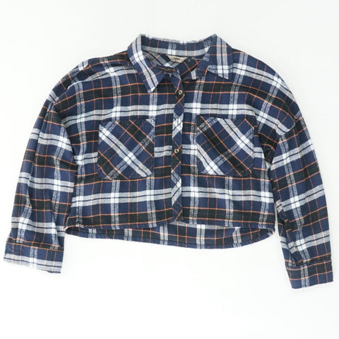 Cropped Flannel Embellished Blouson - Ready to Wear