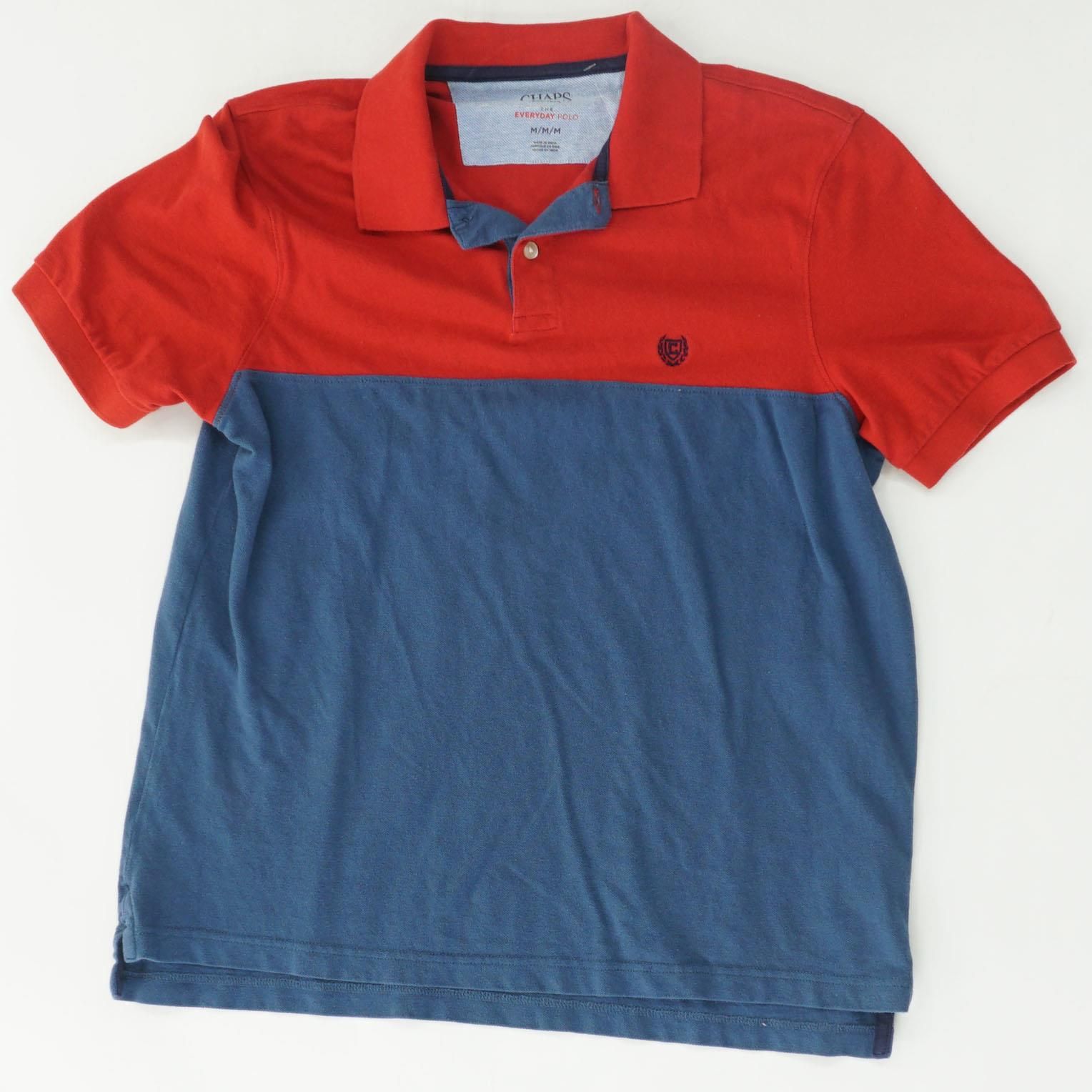 Blue Color Block Short Sleeve Polo – Unclaimed Baggage