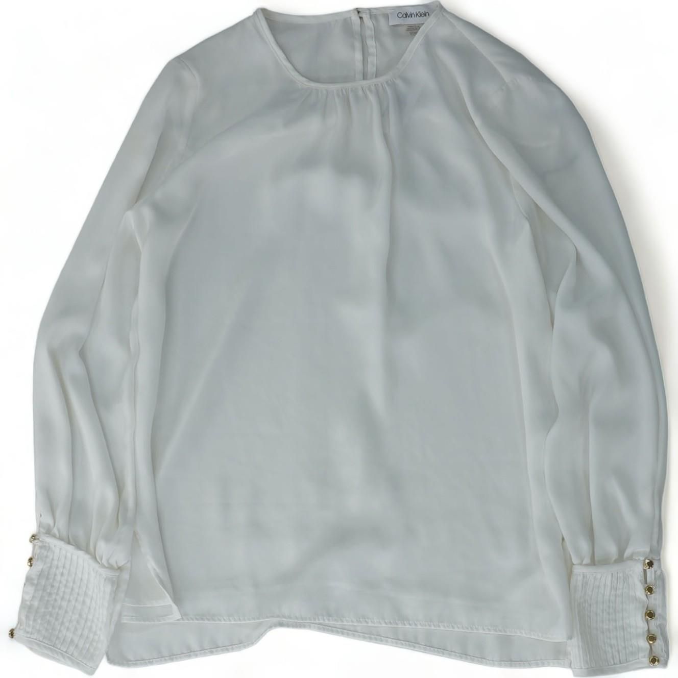 Calvin klein long outlet sleeve blouse