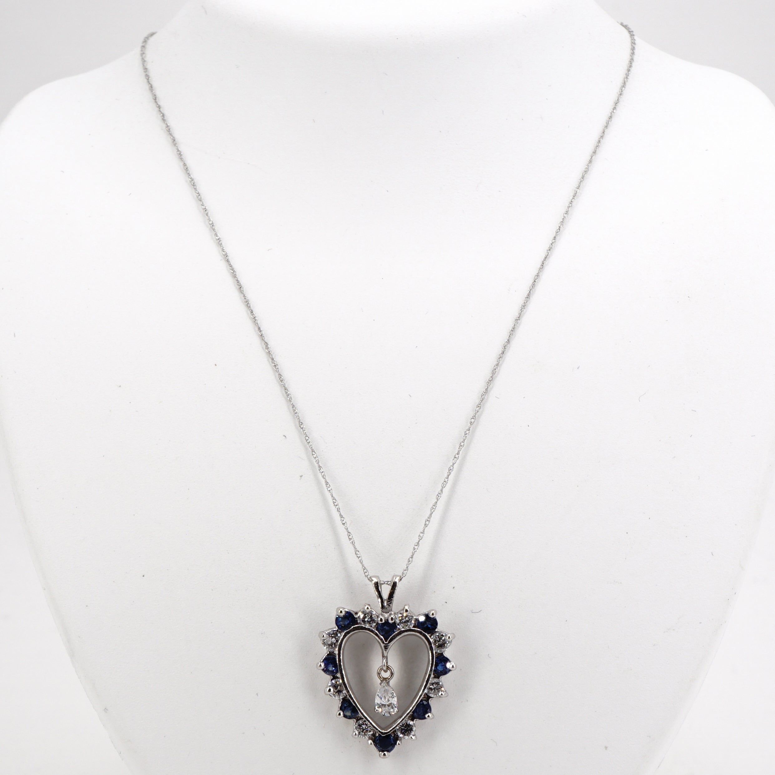 Diamond Heart Pendant Toggle Clasp Necklace - 14K Yellow Gold