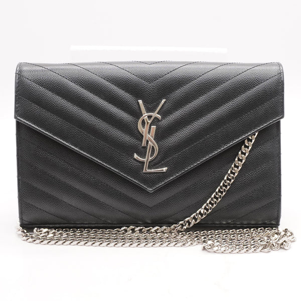 Saint Laurent Wallet On Chain WOC White - THE PURSE AFFAIR