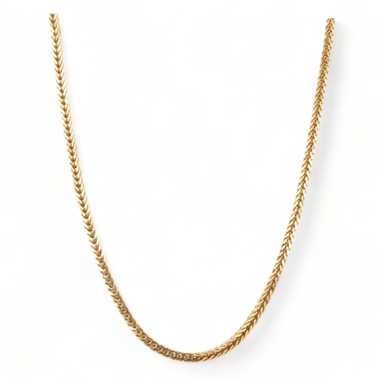 22K Yellow Gold Flat Wheat Chain - Shop Our 22K Gold Rope Chains!