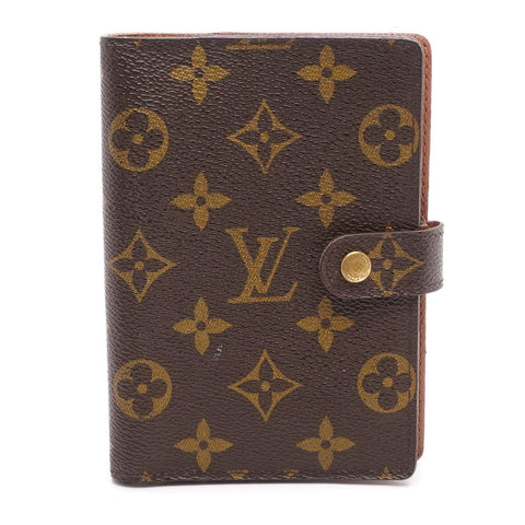 LOUIS VUITTON Monogram Canvas Passport Cover Card Case Brown-US