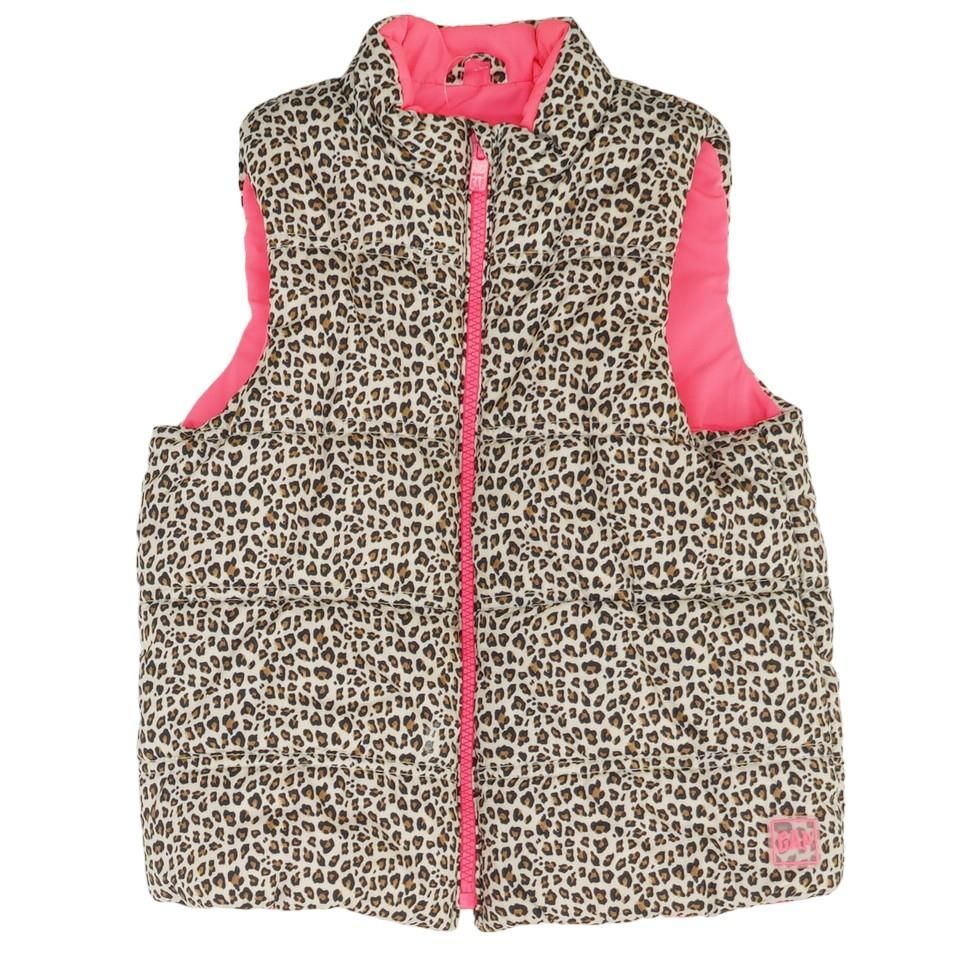 Animal print 2024 puffer vest