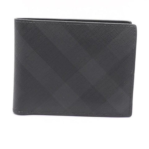 Charcoal Check and Leather Continental Wallet - Men | Burberry® Official