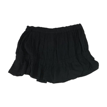 Black Solid Mini Skirt