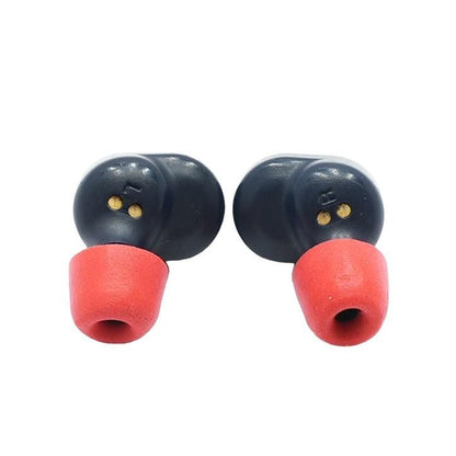 Navy Memory Foam Wireless Earbuds with Black Case