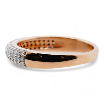 10K Rose Gold Diamond Band