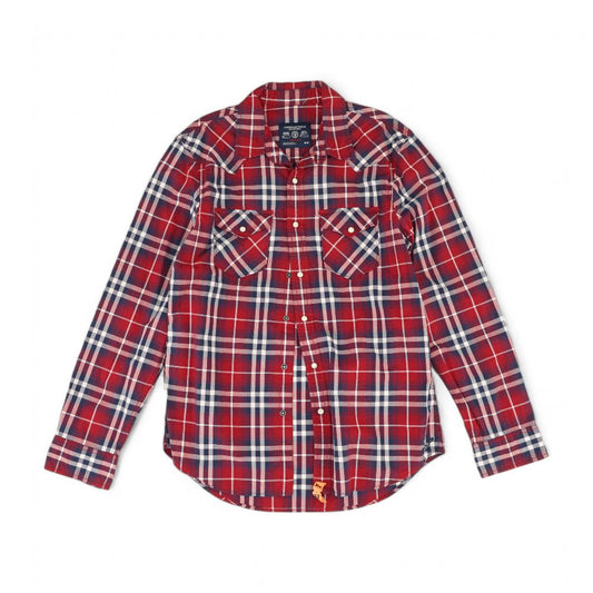 Red Plaid Long Sleeve Button Down