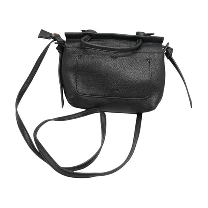 Black Faux Leather Crossbody Bag