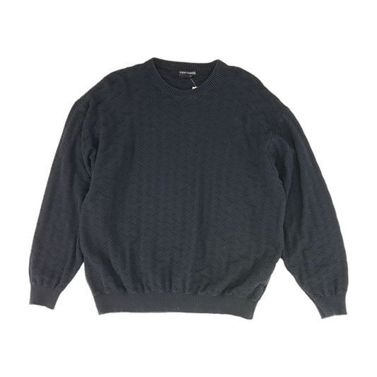 Navy Solid Crewneck Sweater