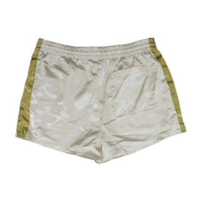 Beige Striped Active Shorts