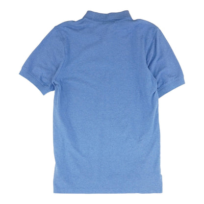 Blue Solid Short Sleeve Polo