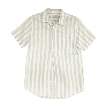 Blue Striped Short Sleeve Button Down