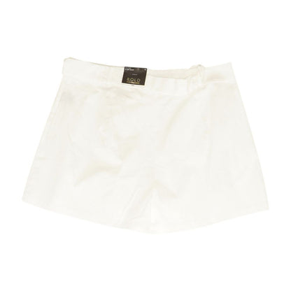 White Solid Shorts