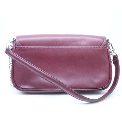 Purple Leather Parker Shoulder Bag