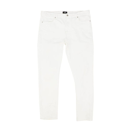 White Solid Skinny Jeans