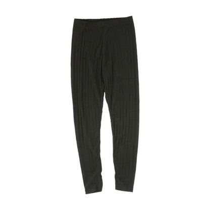 Black Solid Active Pants