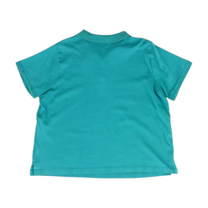 Turquoise Solid Short Sleeve Polo