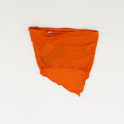 Orange Solid Cropped Tank