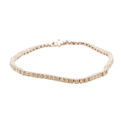 18K White Gold Diamond Tennis Link Bracelet