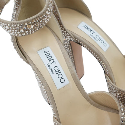 Honey Gold Socorie Crystal Embellished Platform Sandals