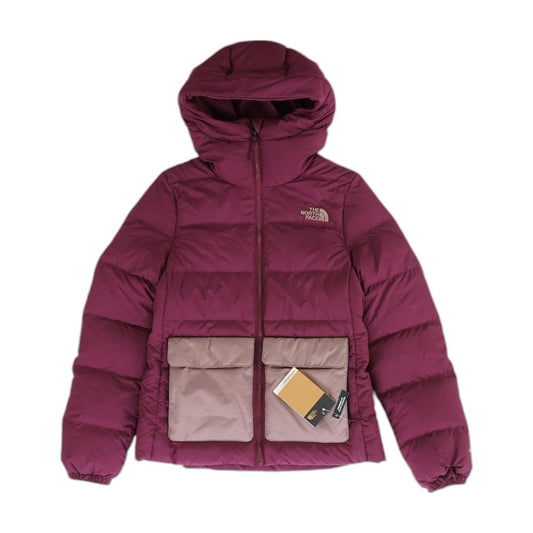 Burgundy Solid Puffer Jacket