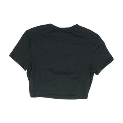 Black Solid Graphic/logo T-Shirt