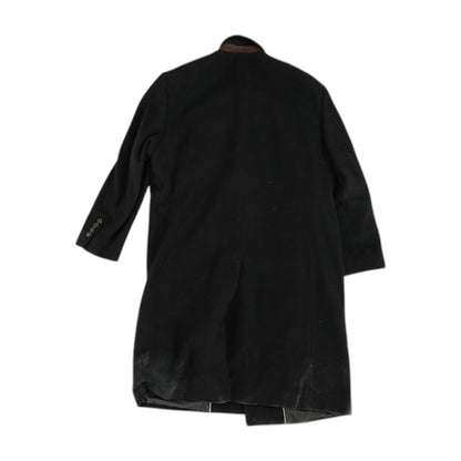 Black Solid Topcoat Coat