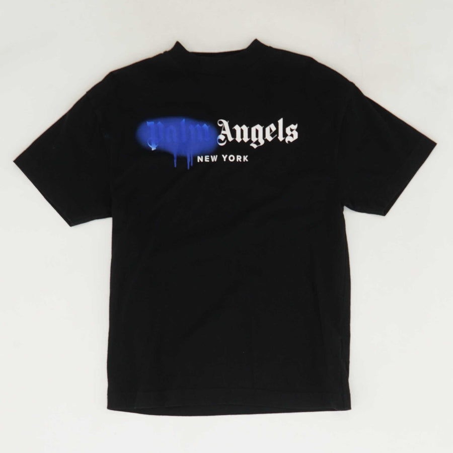 Palm Angels Sprayed New York Logo Tee Black & Blue