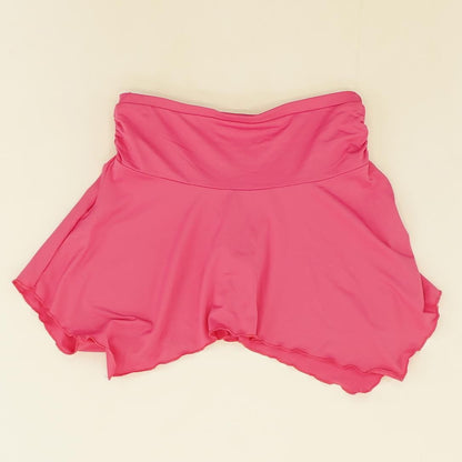 Pink Solid Mini Skirt