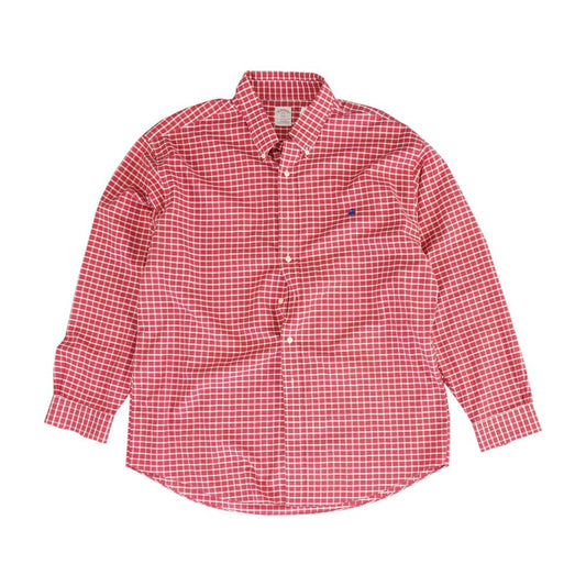 Red Check Long Sleeve Button Down