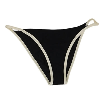 Black Solid Swim Bottom