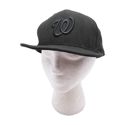 Black Washington Nationals Flat Bill Hat