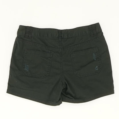 Black Solid Chino Shorts