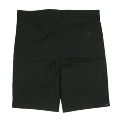 Black Solid Chino Shorts