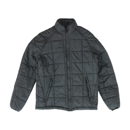 Black Solid Puffer Jacket