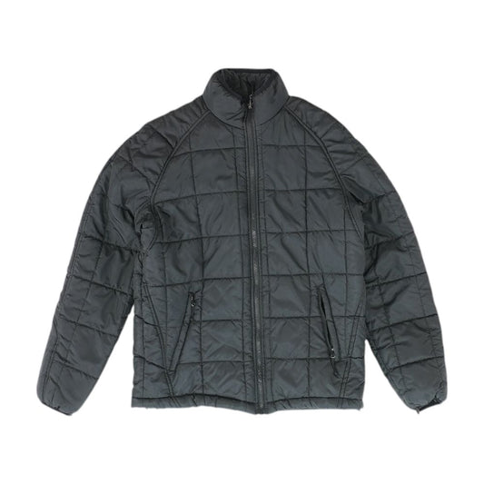 Black Solid Puffer Jacket