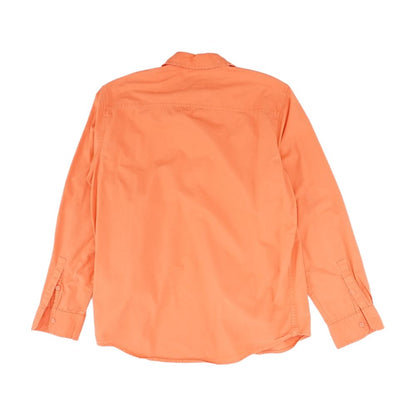 Coral Solid Long Sleeve Button Down