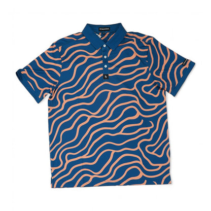 Blue Misc Short Sleeve Polo