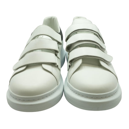 White Leather Larry Triple Strap Oversized Low Top Sneaker