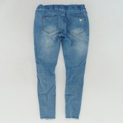 Blue Solid Skinny Leg Jeans