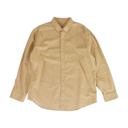 Tan Solid Long Sleeve Button Down