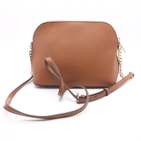 Large Crossgrain Leather Dome Crossbody Bag