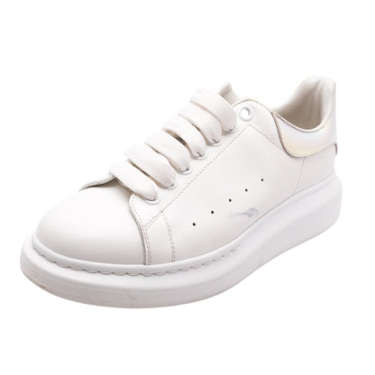 Oversized Iridescent Logo Leather Sneakers