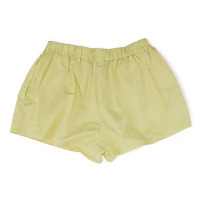 Yellow Solid Active Shorts