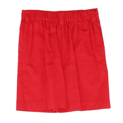 Red Solid Chino Shorts