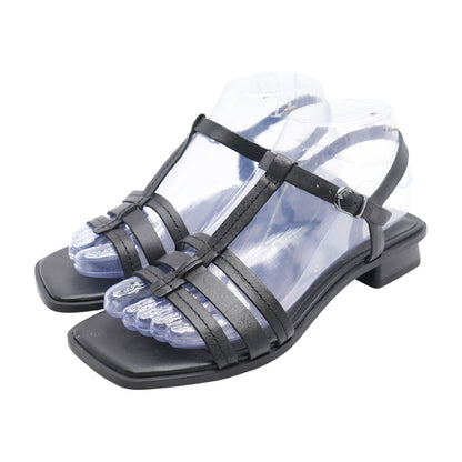 Black Flat Sandals