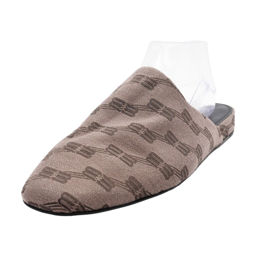 Brown BB Monogram Cosy Mules